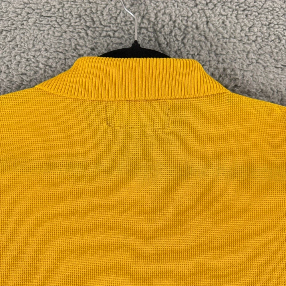 Ralph Lauren Polo Sport Shirt Men Large Yellow Black Stripe Short Sleeve Vintage